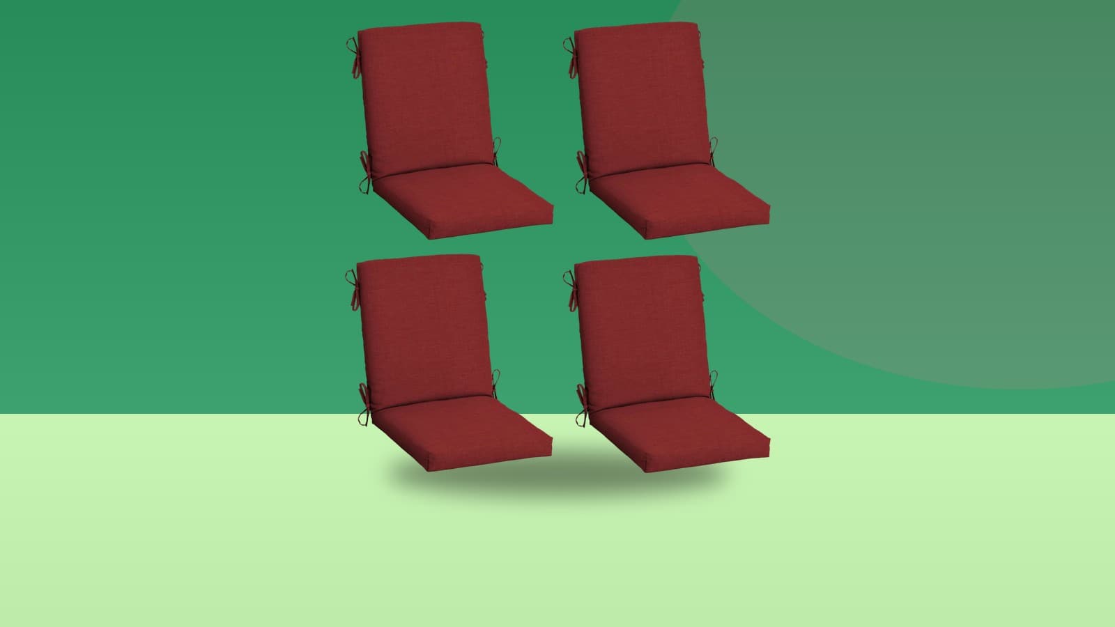 Arden 4-Pack Outdoor Patio Dining Chair Cushion, 2