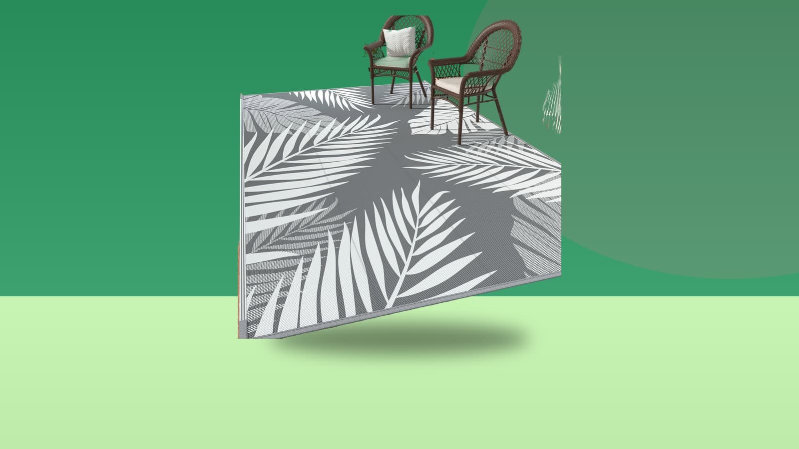 GENIMO Outdoor Rug 5' x 8' Waterproof for Patios C