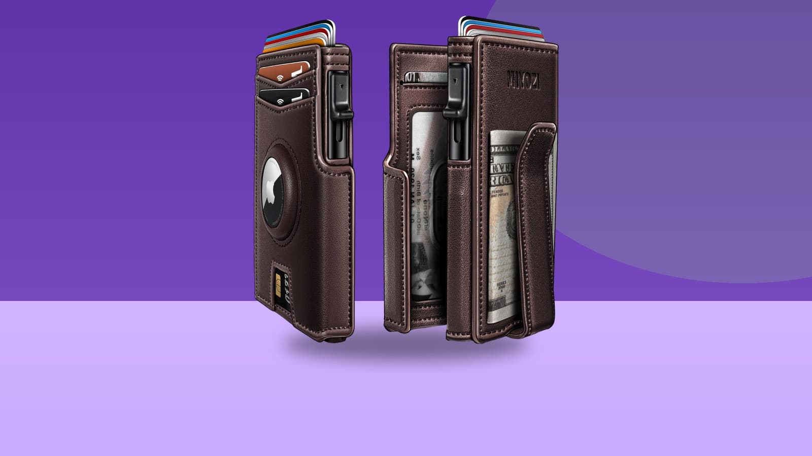 miyozi Airtag Wallet for Men,with Money Clip 10 Ca