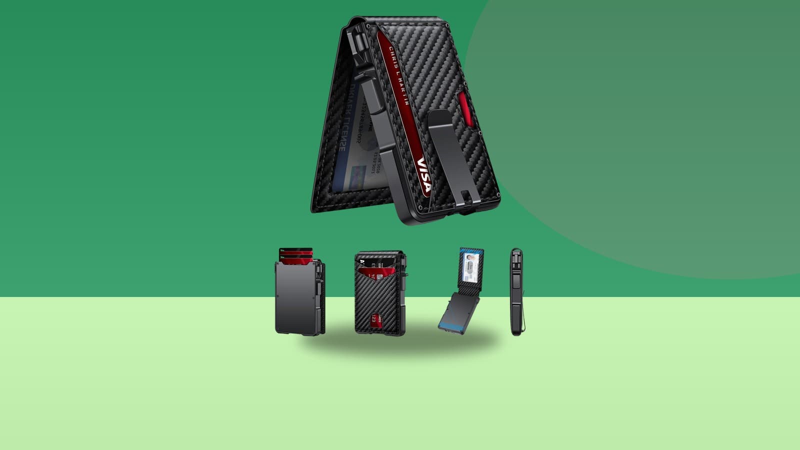 ZALVEX Wallet for Men, Mens Minimalist Wallet 9-13