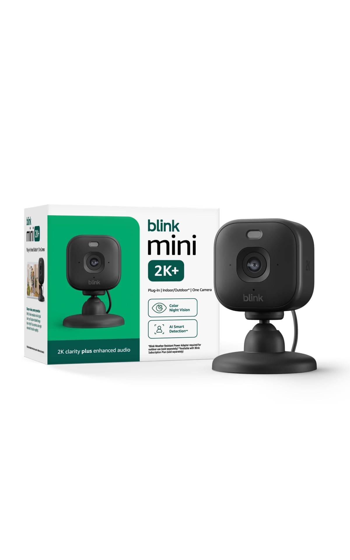 Blink Mini 2K+ Plug-In Indoor Security Camera