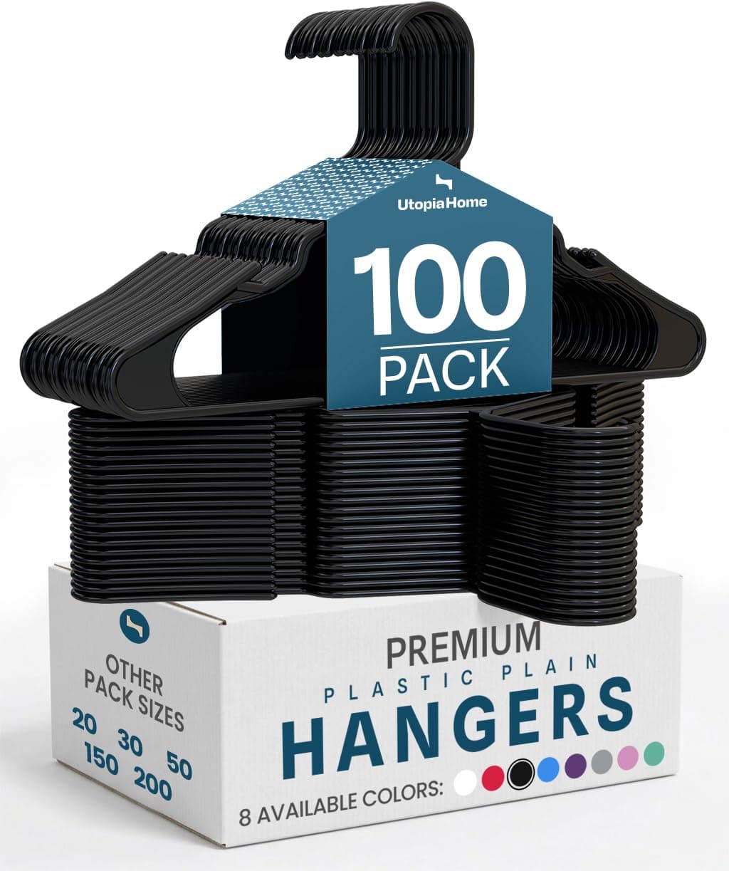 Utopia Home Plastic Hangers (100-Pack)