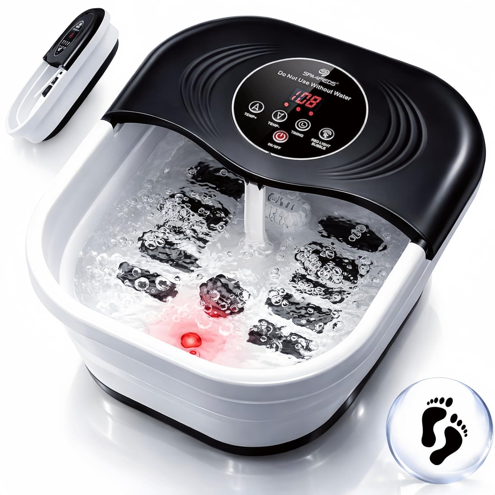 SPA4PIEDS Collapsible Heated Foot Spa with Bubbles
