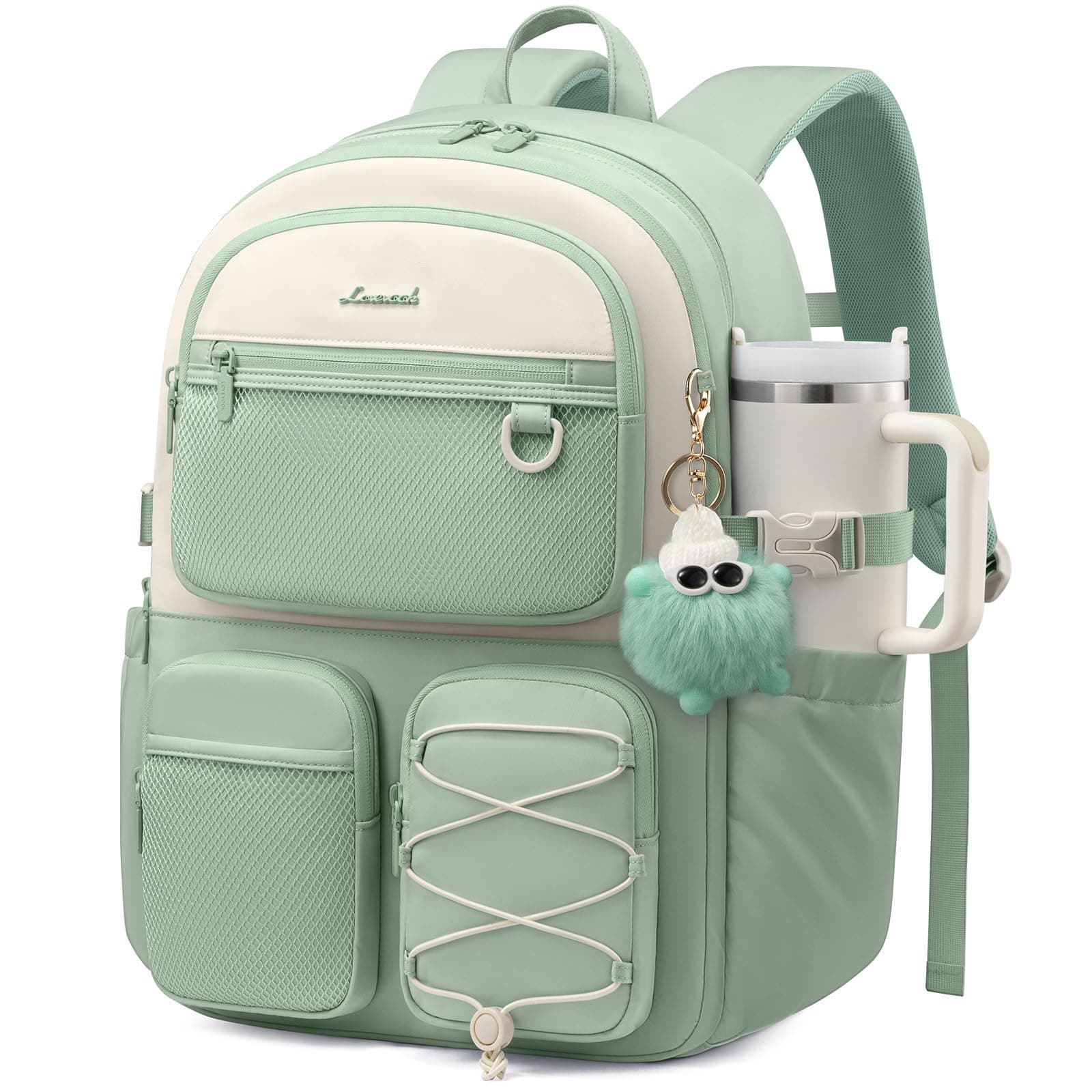 LOVEVOOK Teen Backpack, 15.6-Inch Laptop, Mint