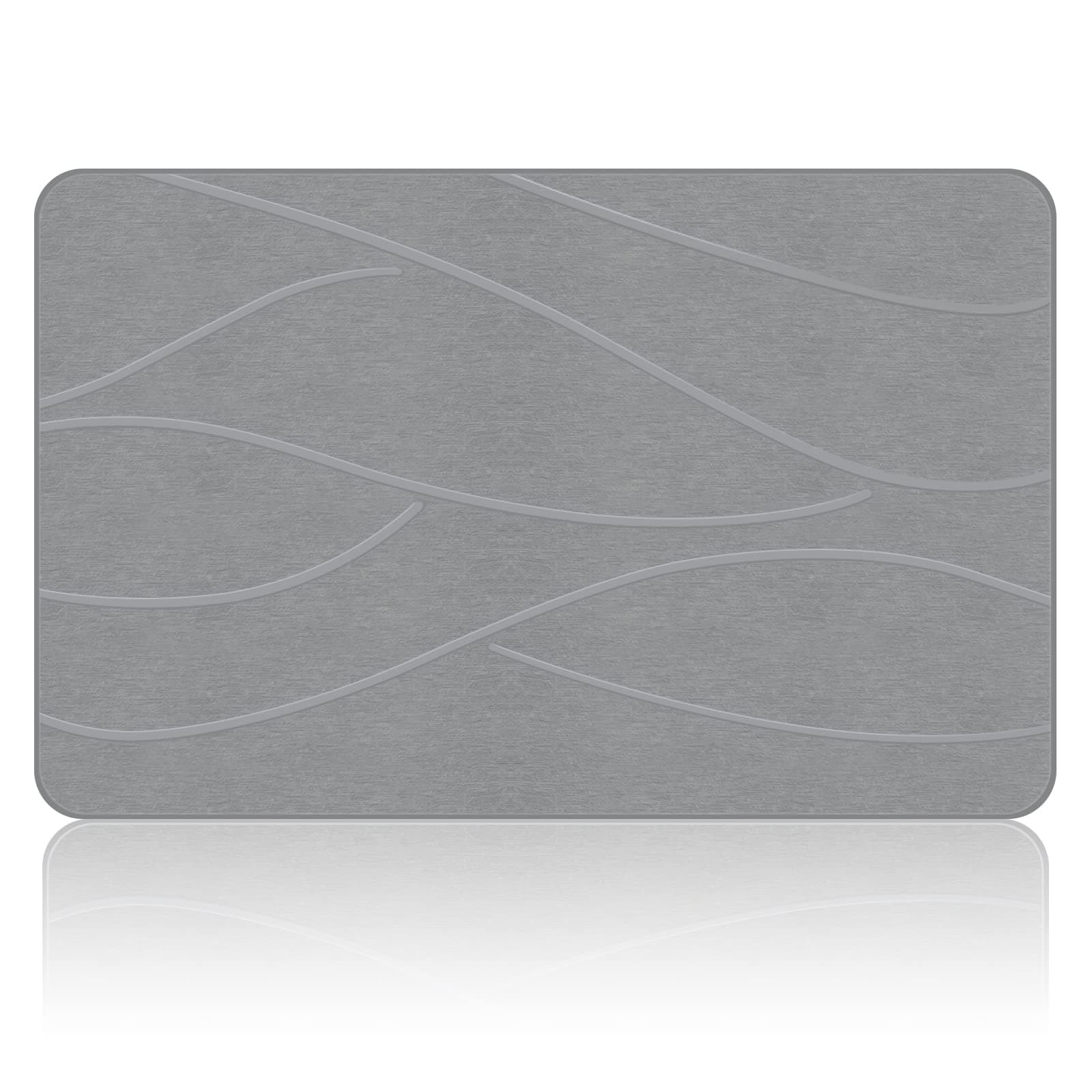 Veeloim Diatomaceous Earth Stone Bath Mat, 23.6x15.4 In