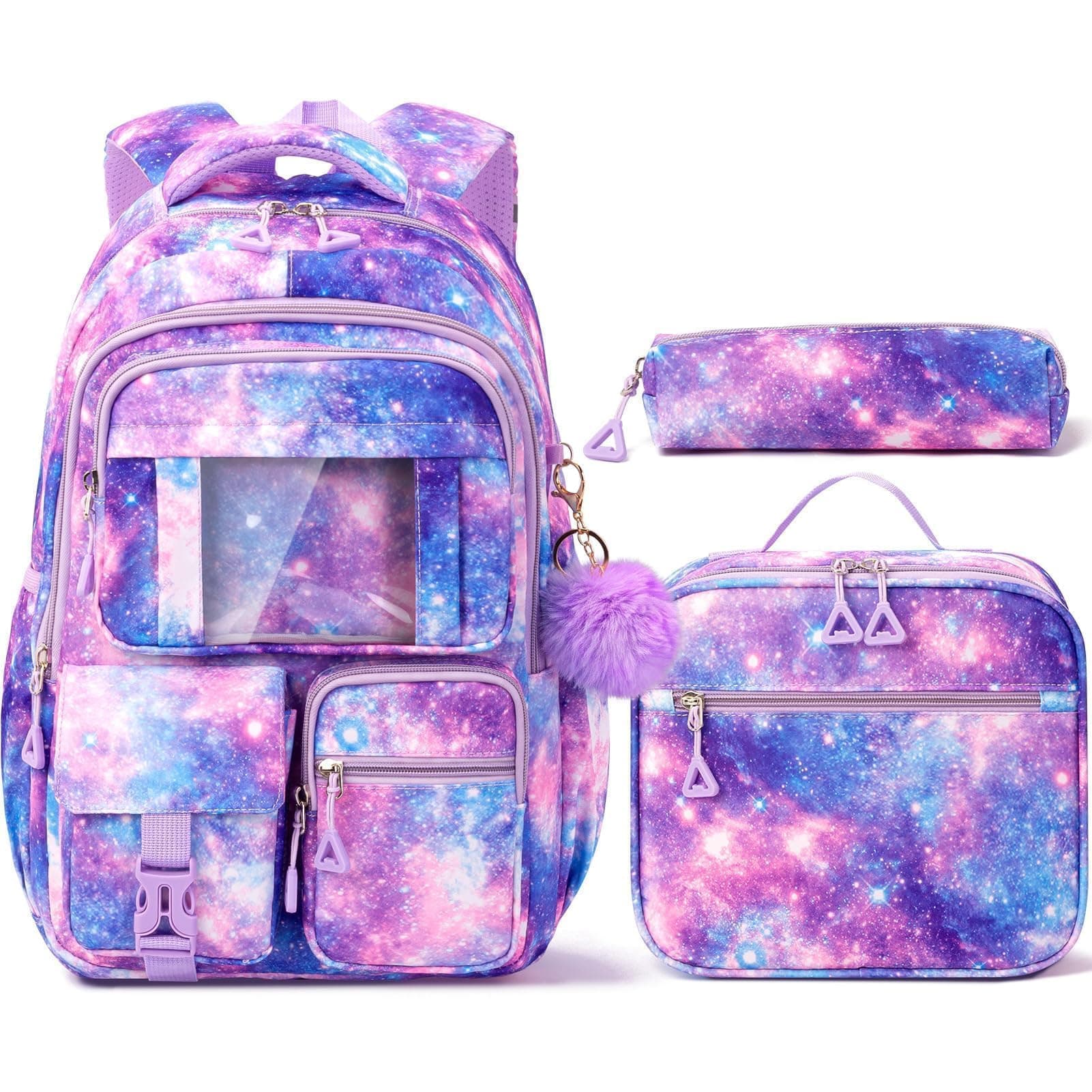 Fimibuke Girls Backpack with Lunch Box & Pencil Bag
