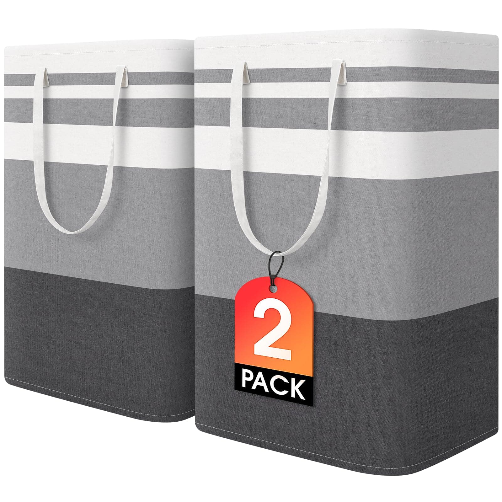 HomeHacks Collapsible 75L Laundry Hampers, 2-Pack