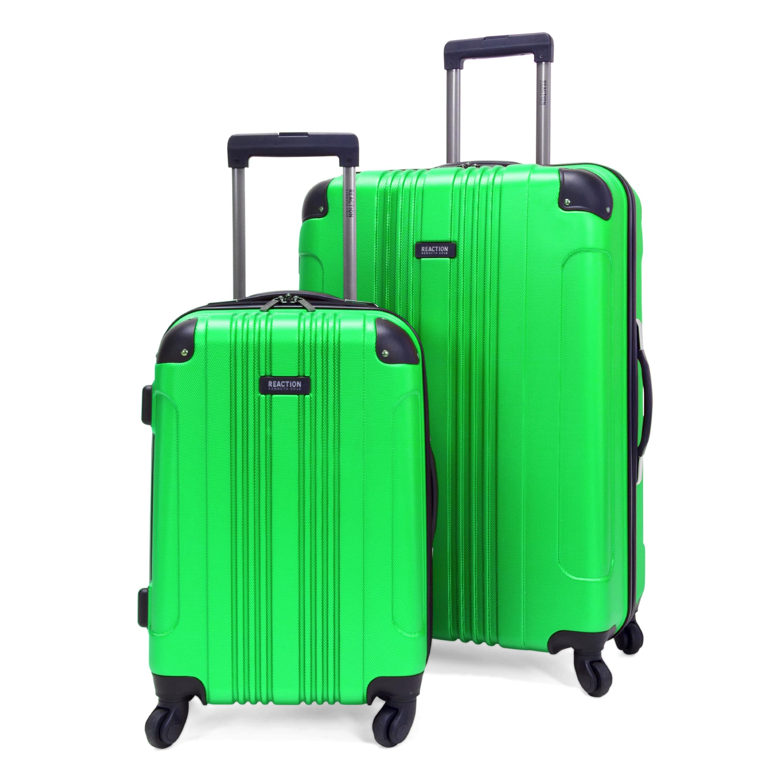 Kenneth Cole REACTION Out of Bounds Spinner Luggage, Kelly Green, 2-Piece Set