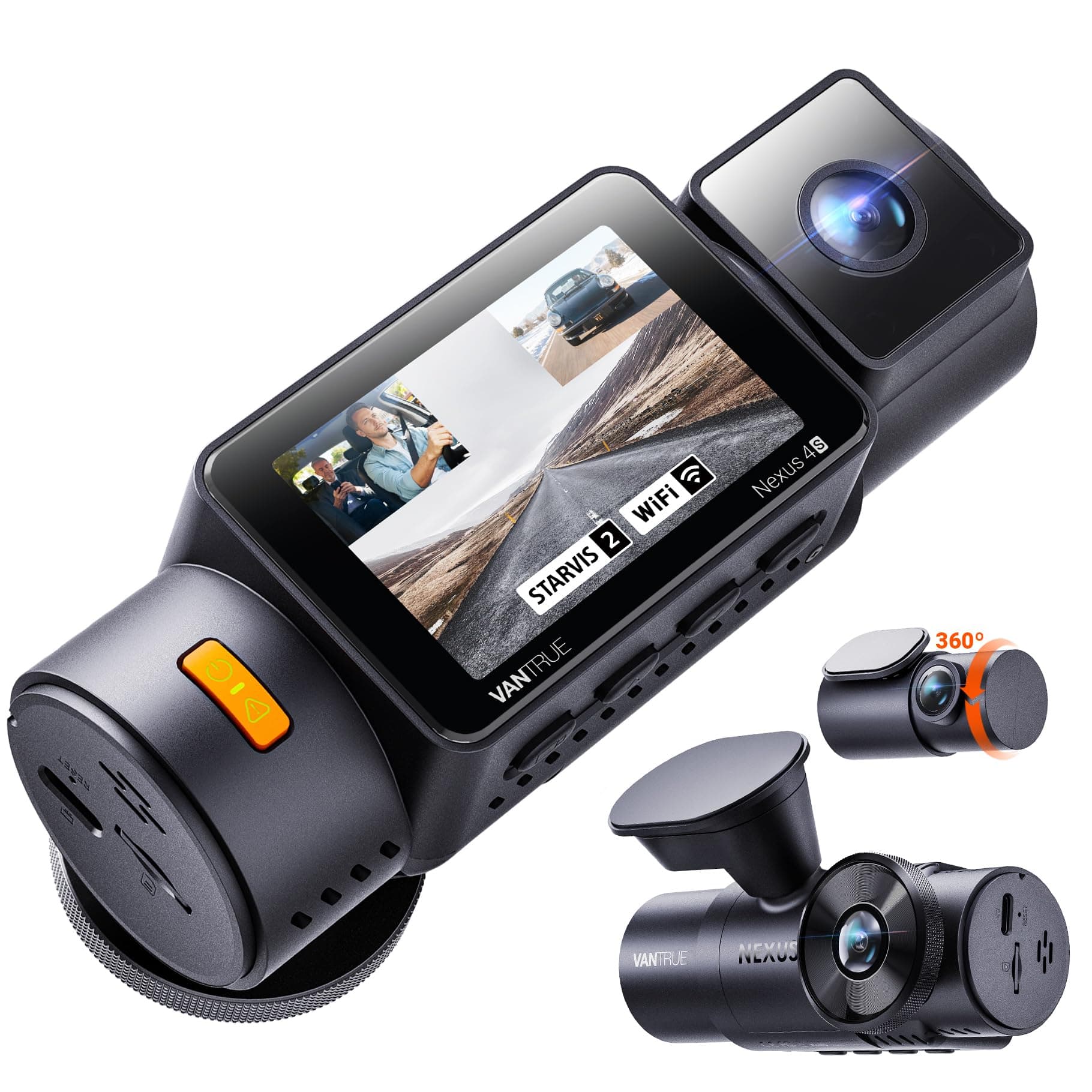 Vantrue N4S 3-Channel Dash Cam with Night Vision