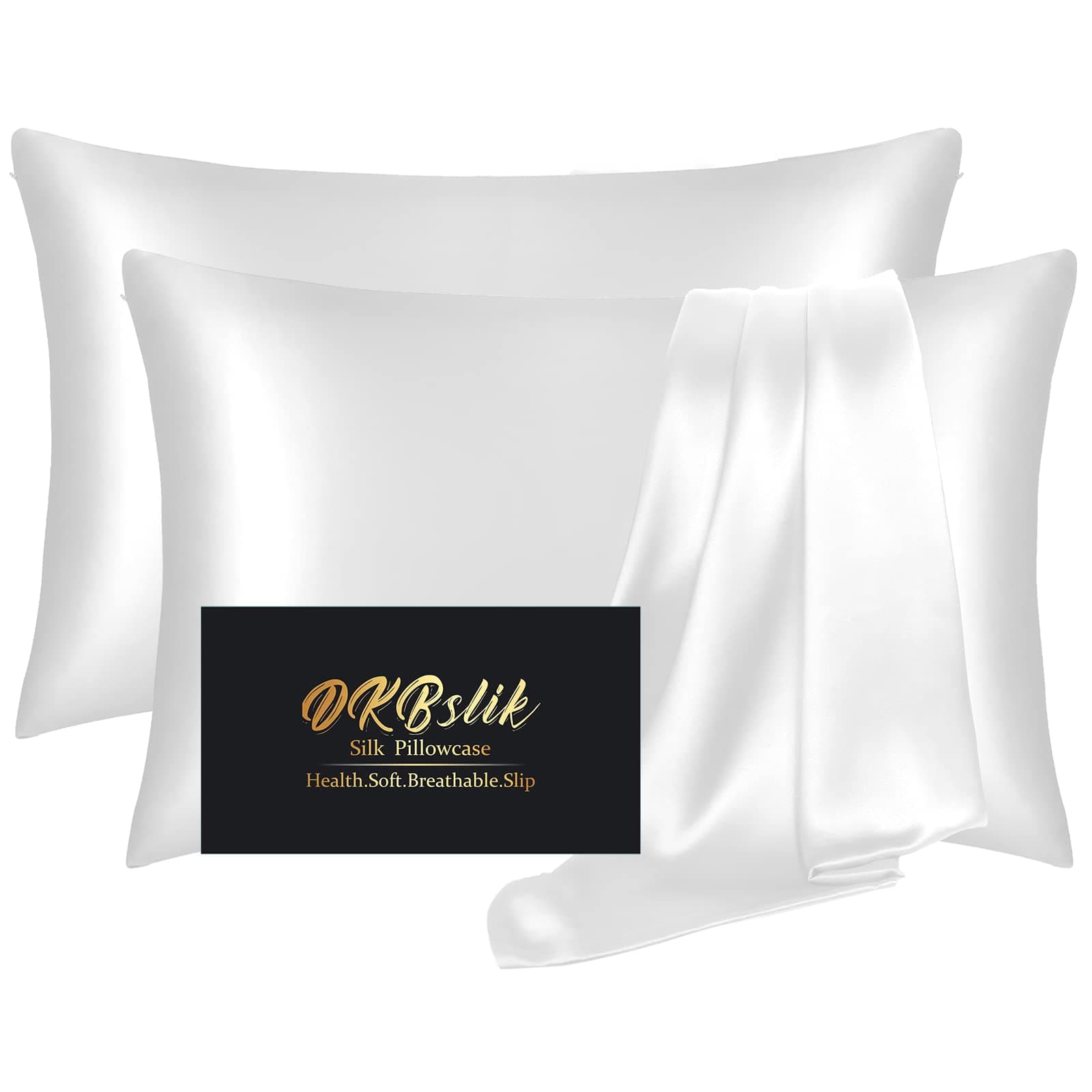 Mulberry Silk Pillowcases, Standard 2-Pack
