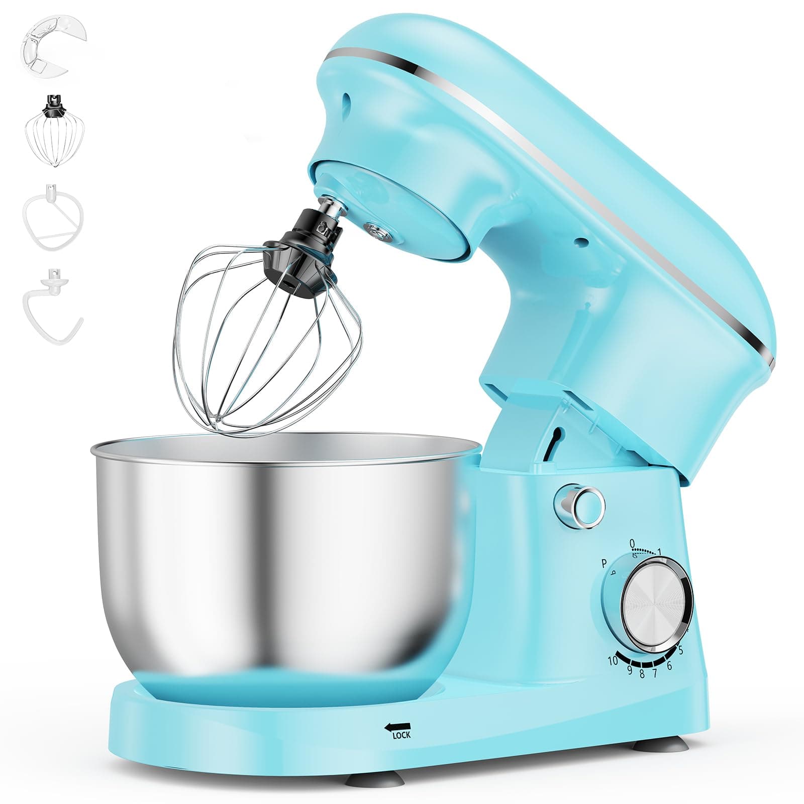 OLIXIS 4.2 Qt 10-Speed Tilt-Head Stand Mixer