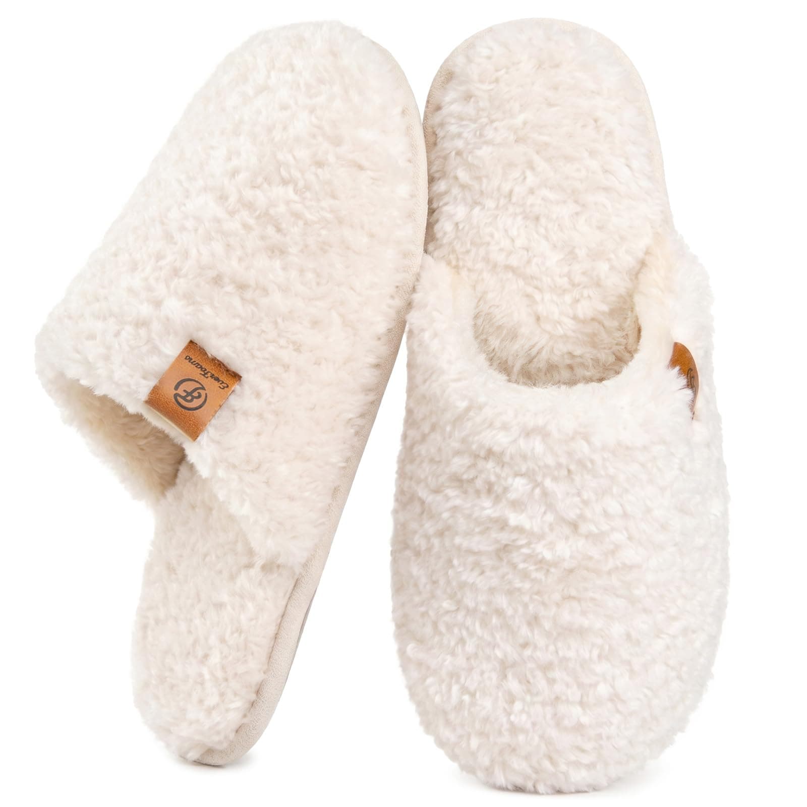 EverFoams Women's Fuzzy Memory Foam Slippers