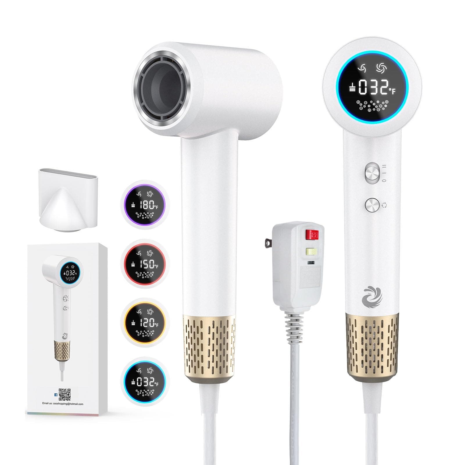 KARFUN Plasma Ionic Hair Dryer, 1500W Brushless Motor