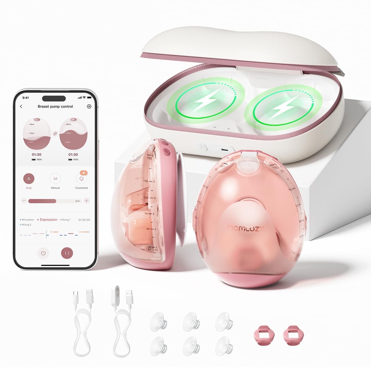 Momcozy Air 1 Ultra-Slim Wearable Breast Pump, 6oz