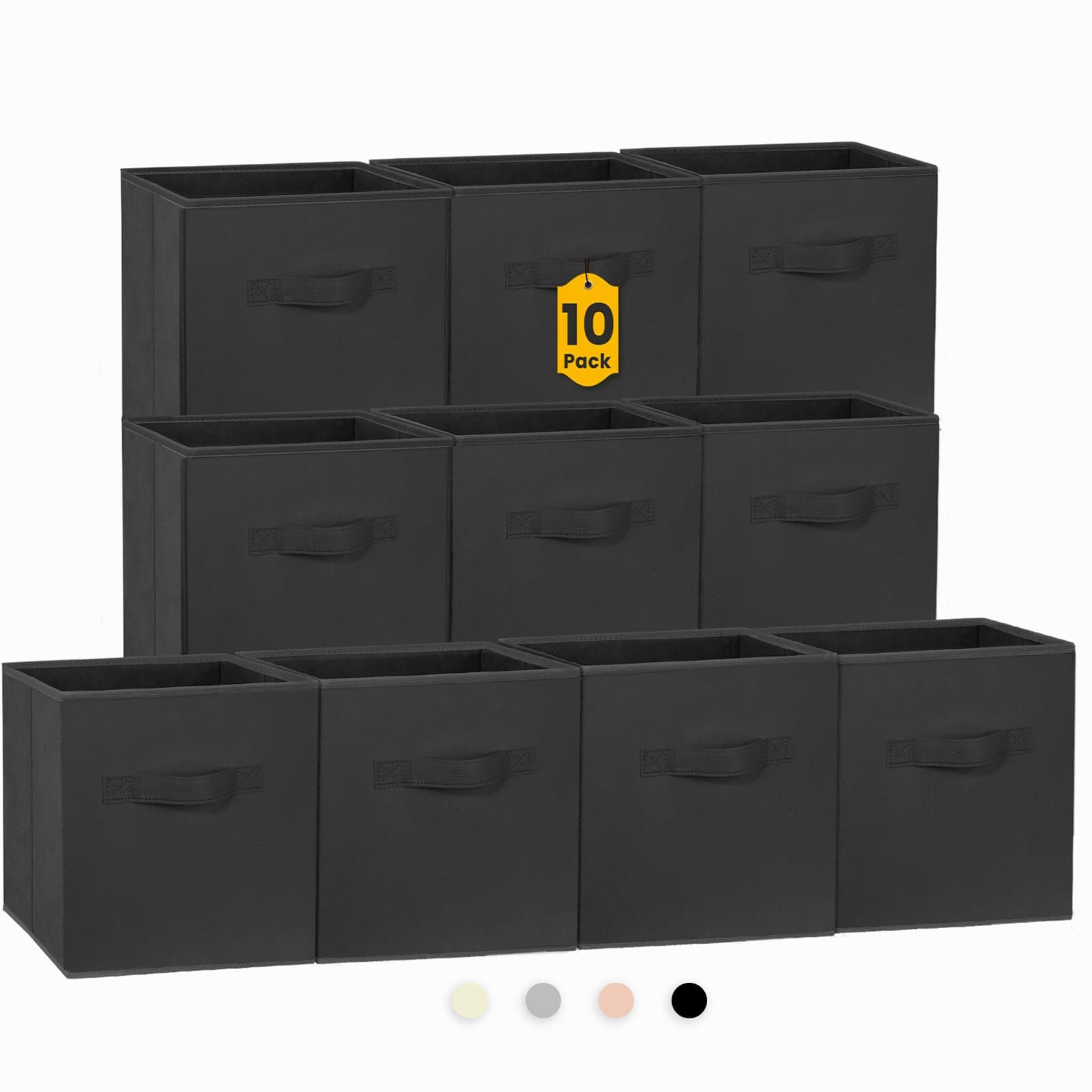 Criusia 11-Inch Fabric Storage Cubes, 10-Pack