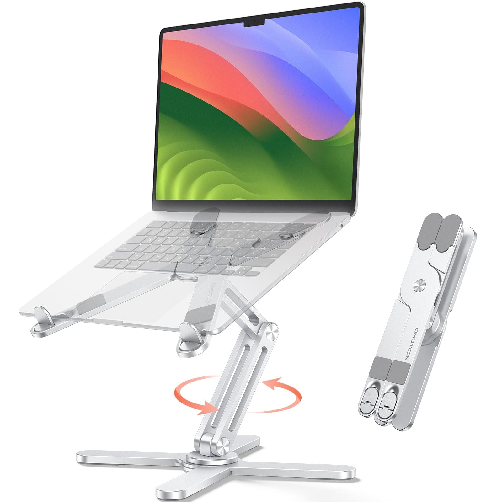 OMOTON LA10 Rotating Aluminium Laptop Stand, 11-17"