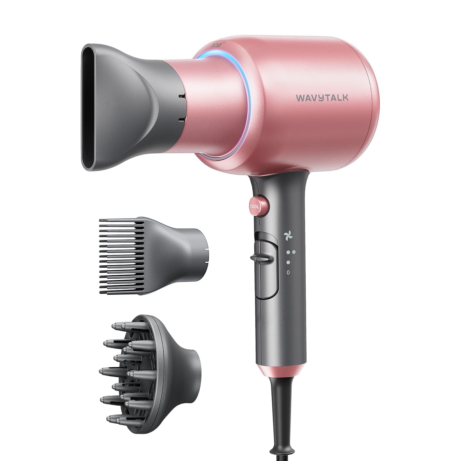 Wavytalk Blown Away 1875W Ionic Hair Dryer with Diffuser