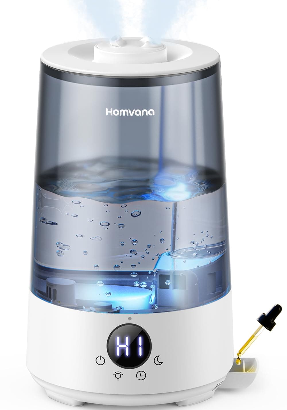 Homvana 3.6L Top-Fill Cool Mist Humidifier, Grey