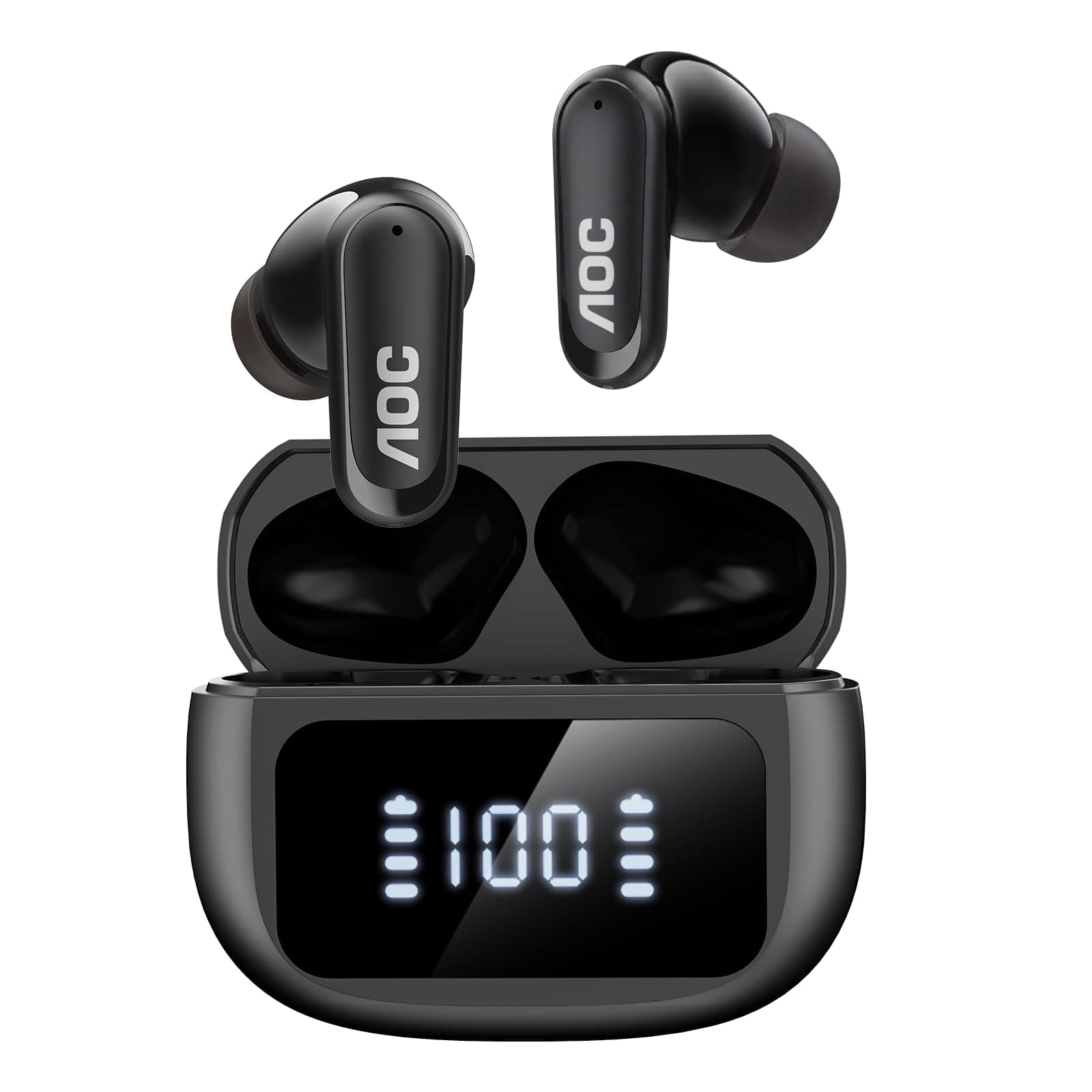 AOC 39dB ANC Wireless Earbuds with LED Case