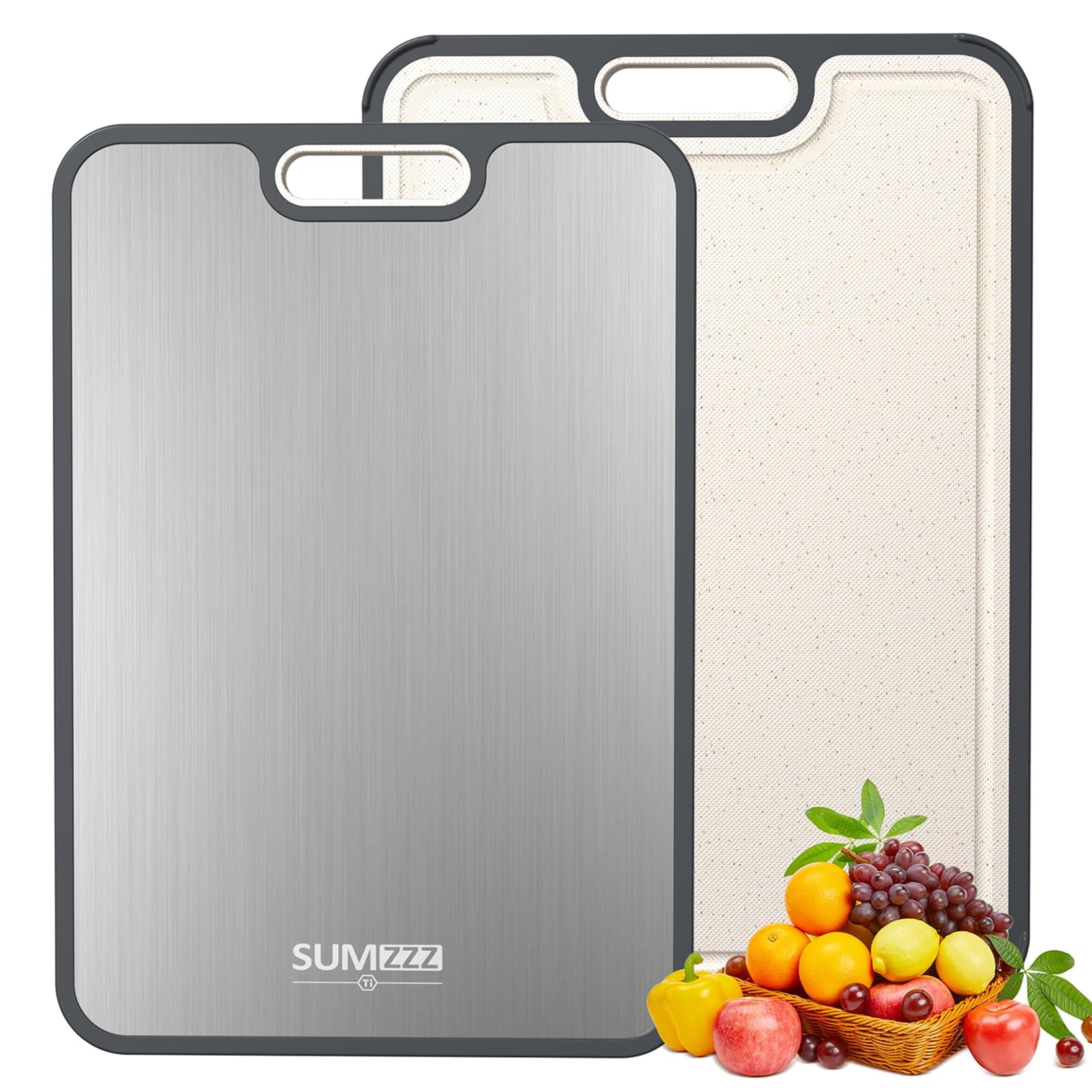 Double-Sided Titanium & PP Kitchen Cutting Board