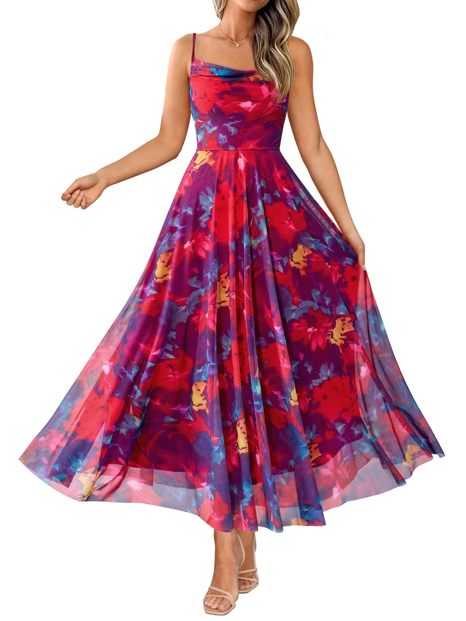 BTFBM Women's Floral Maxi Dress