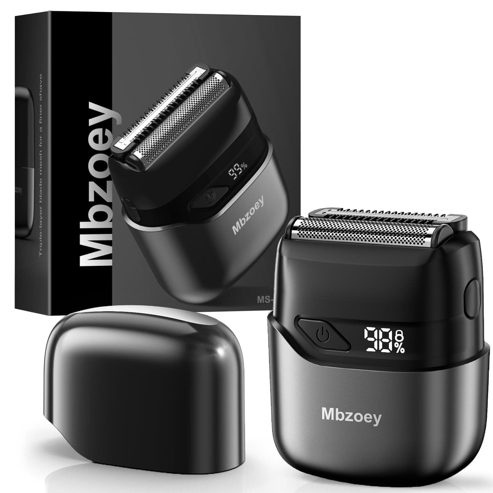 Mbzoey Mini Foil Shaver, IPX7 with Magnetic Cover