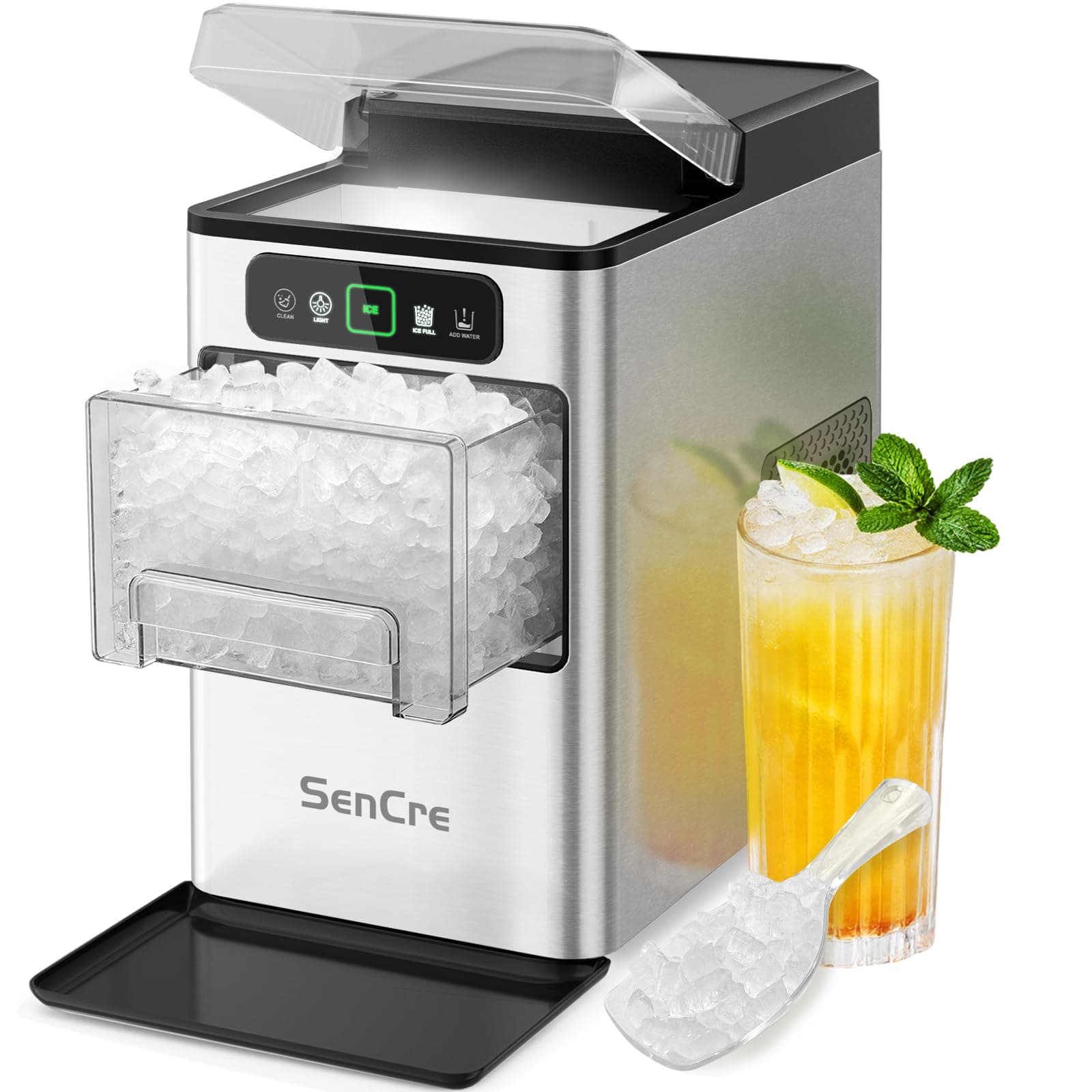 SenCre Countertop Nugget Ice Maker, 40 lbs/Day