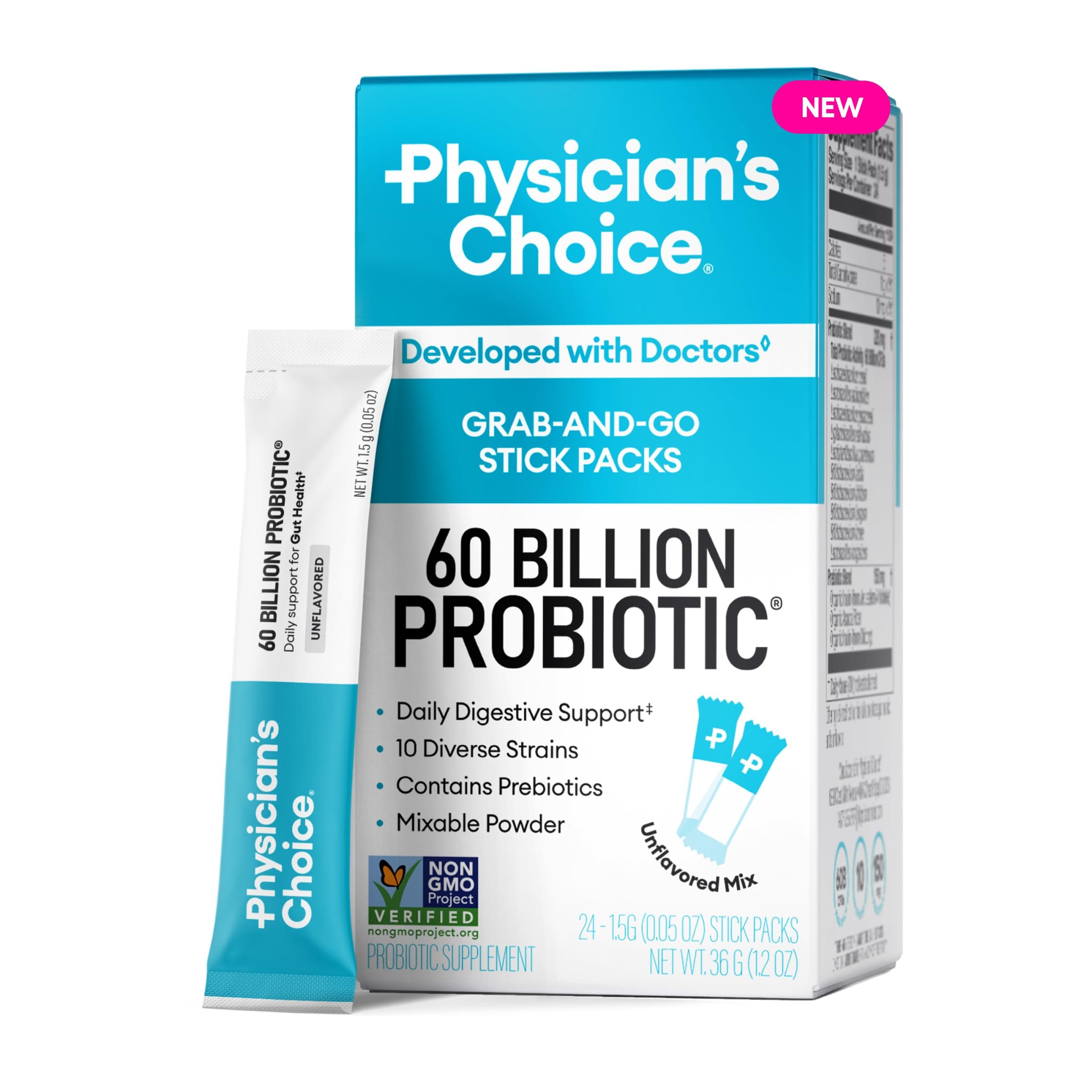 Physician's Choice 60 Billion CFU Probiotic Stick Packs, 24ct