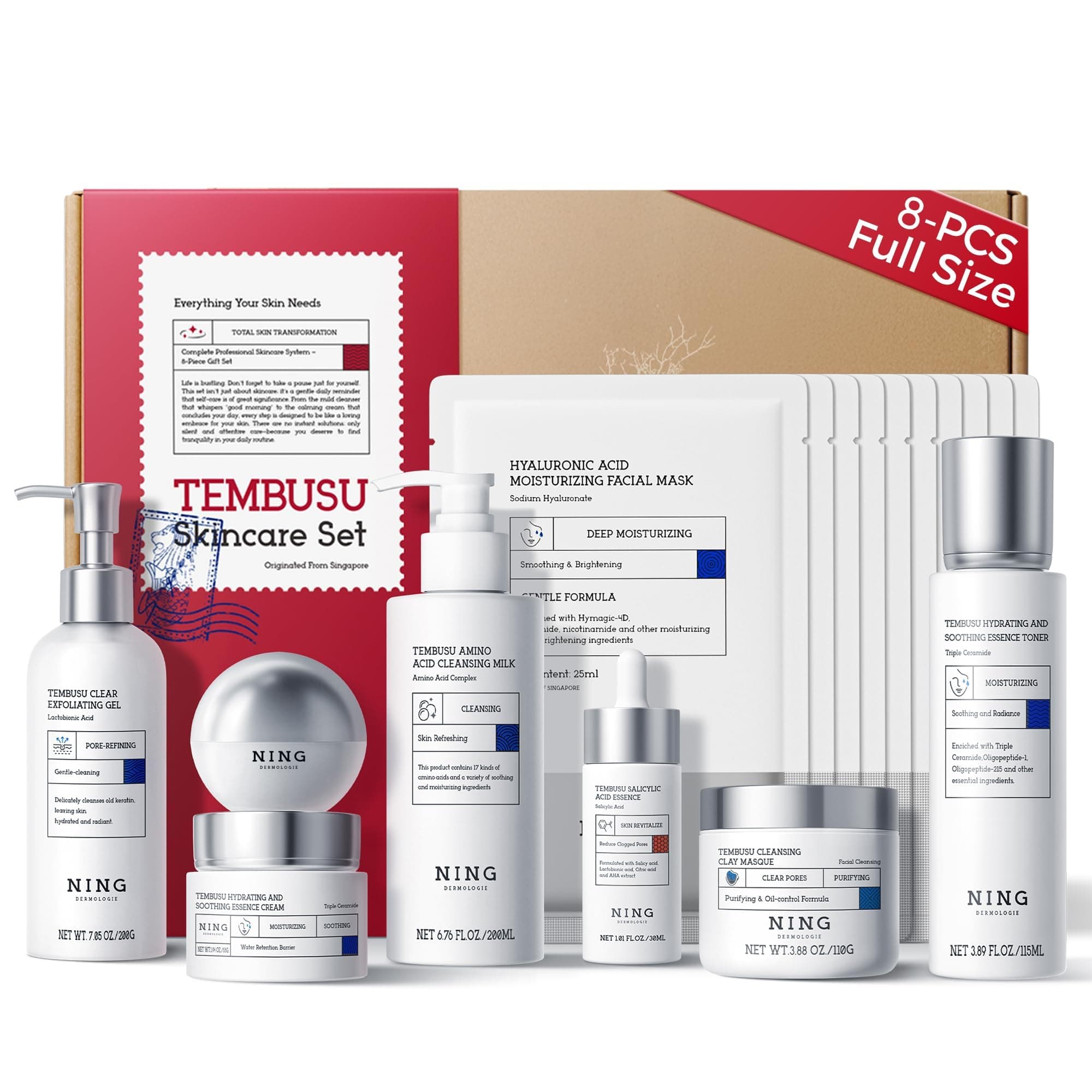 NING Tembusu 8-Step Korean Skincare Set