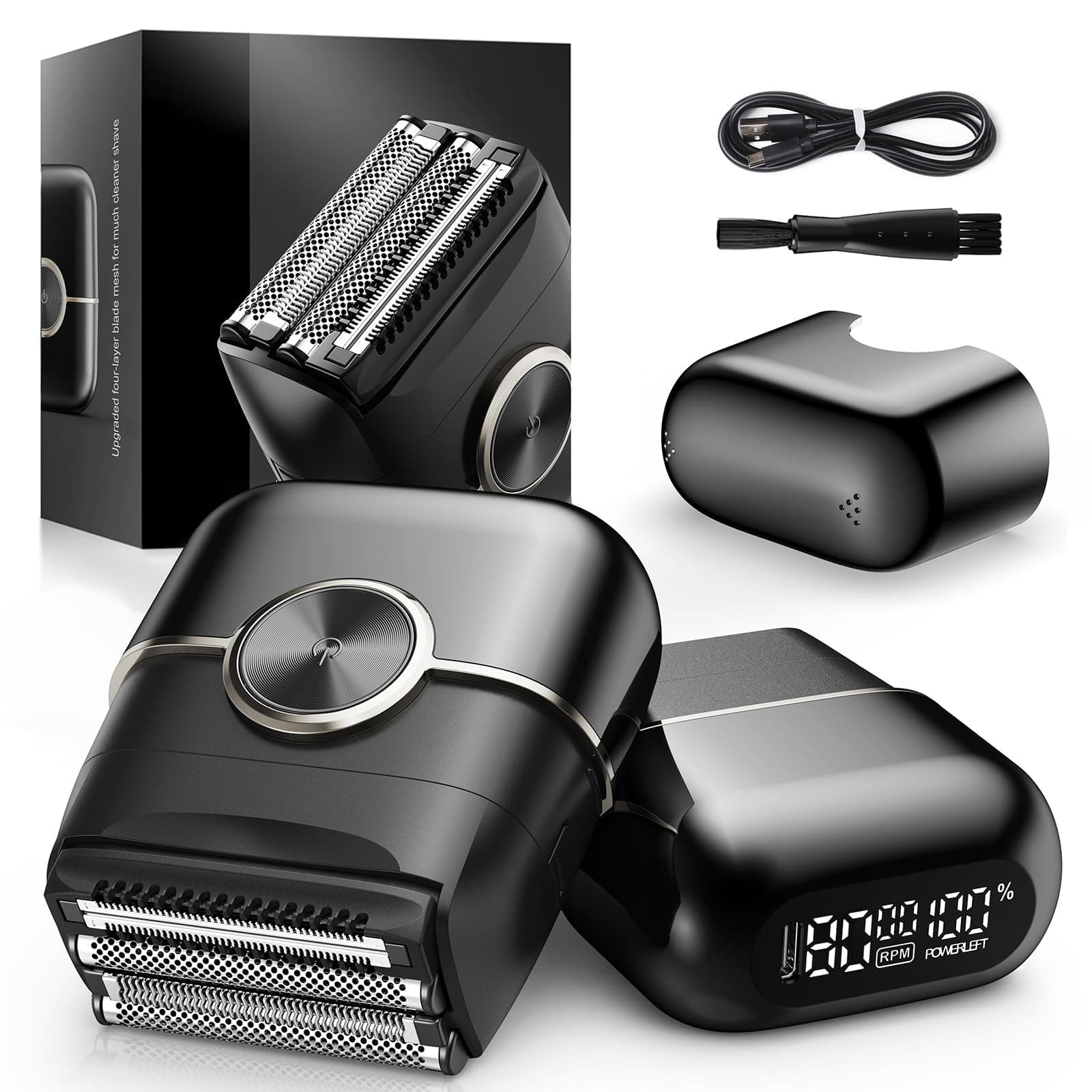 NKTMXY Mini Foil Shaver, 4 Floating Blades