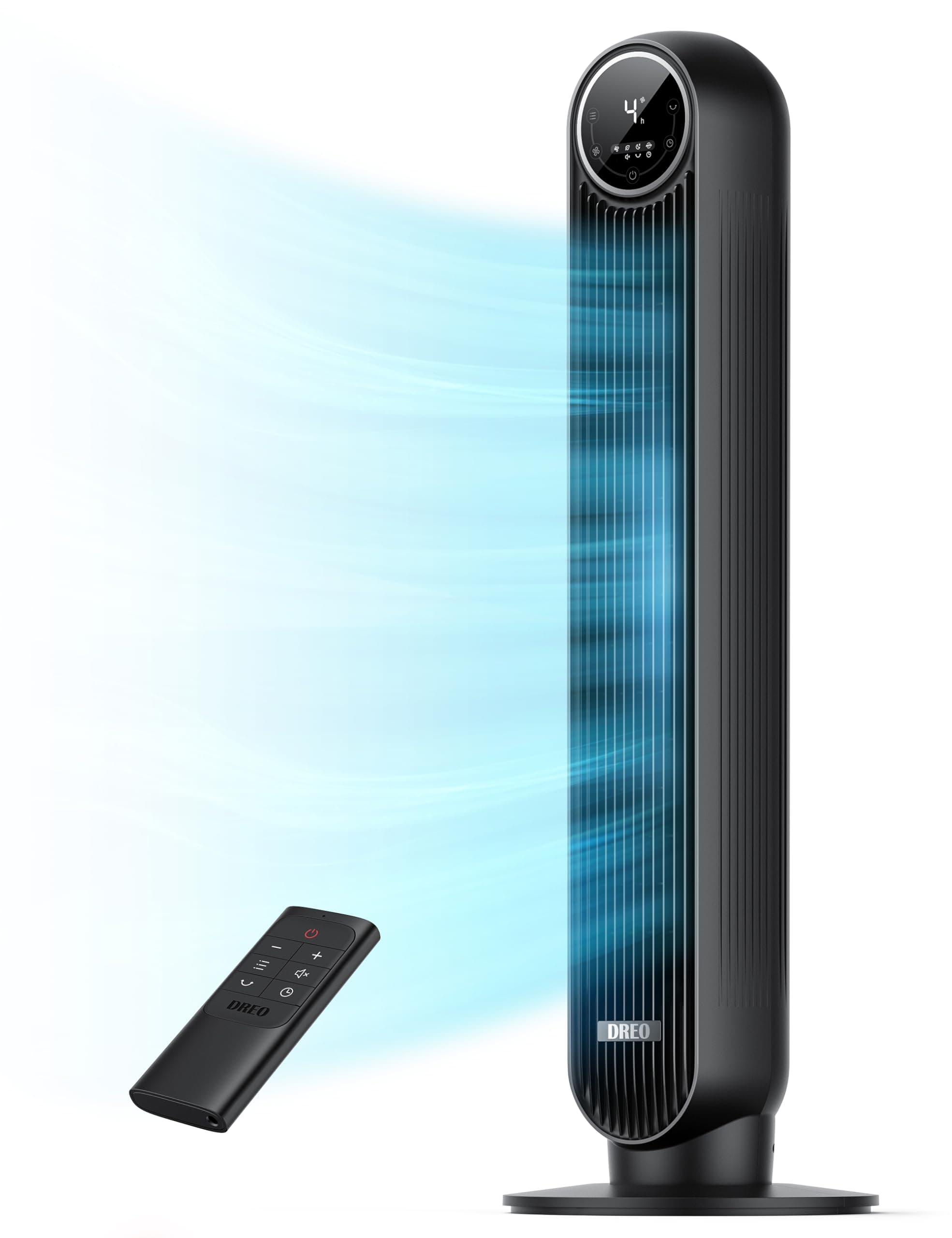 DREO Bladeless Tower Fan for Bedroom, Black