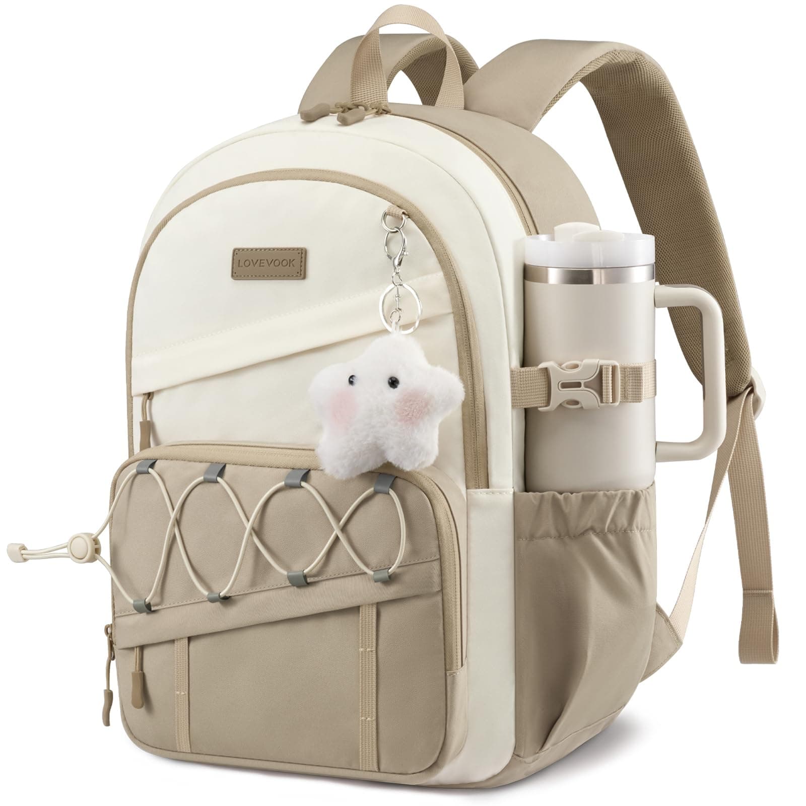 LOVEVOOK Teen Backpack with 40oz Bottle Holder