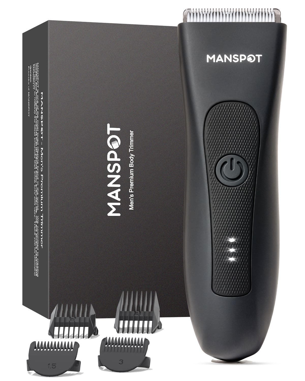 MANSPOT Groin & Body Hair Trimmer, IPX7 Wet/Dry