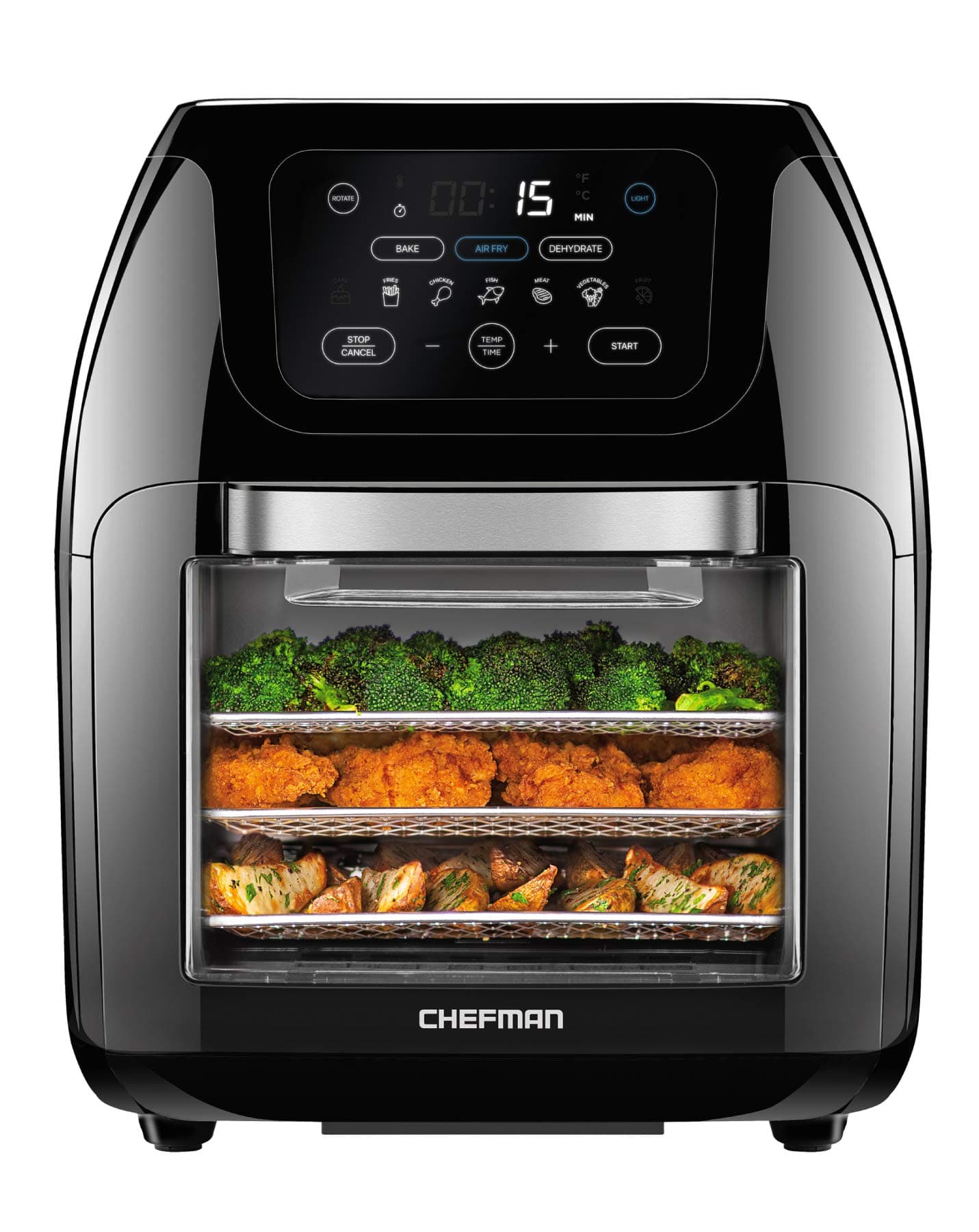 Chefman Air Fryer+ 10L Oven, 17 Touchscreen Presets