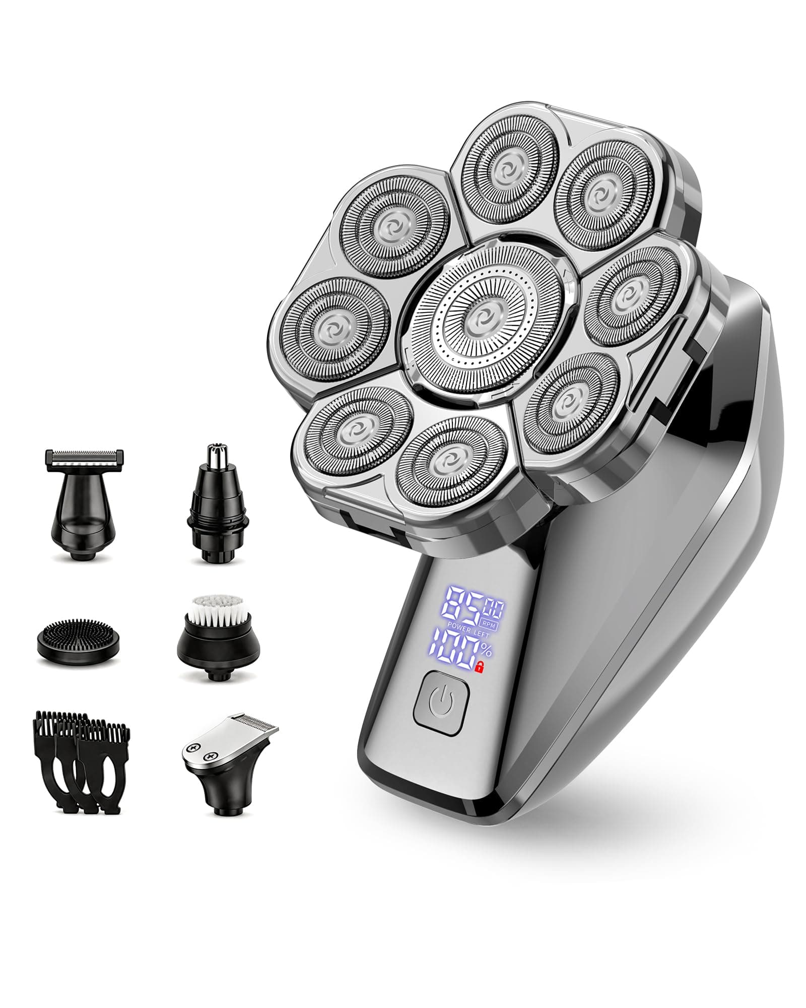 9D Head Shaver for Bald Men, 9 Floating Rotary Heads