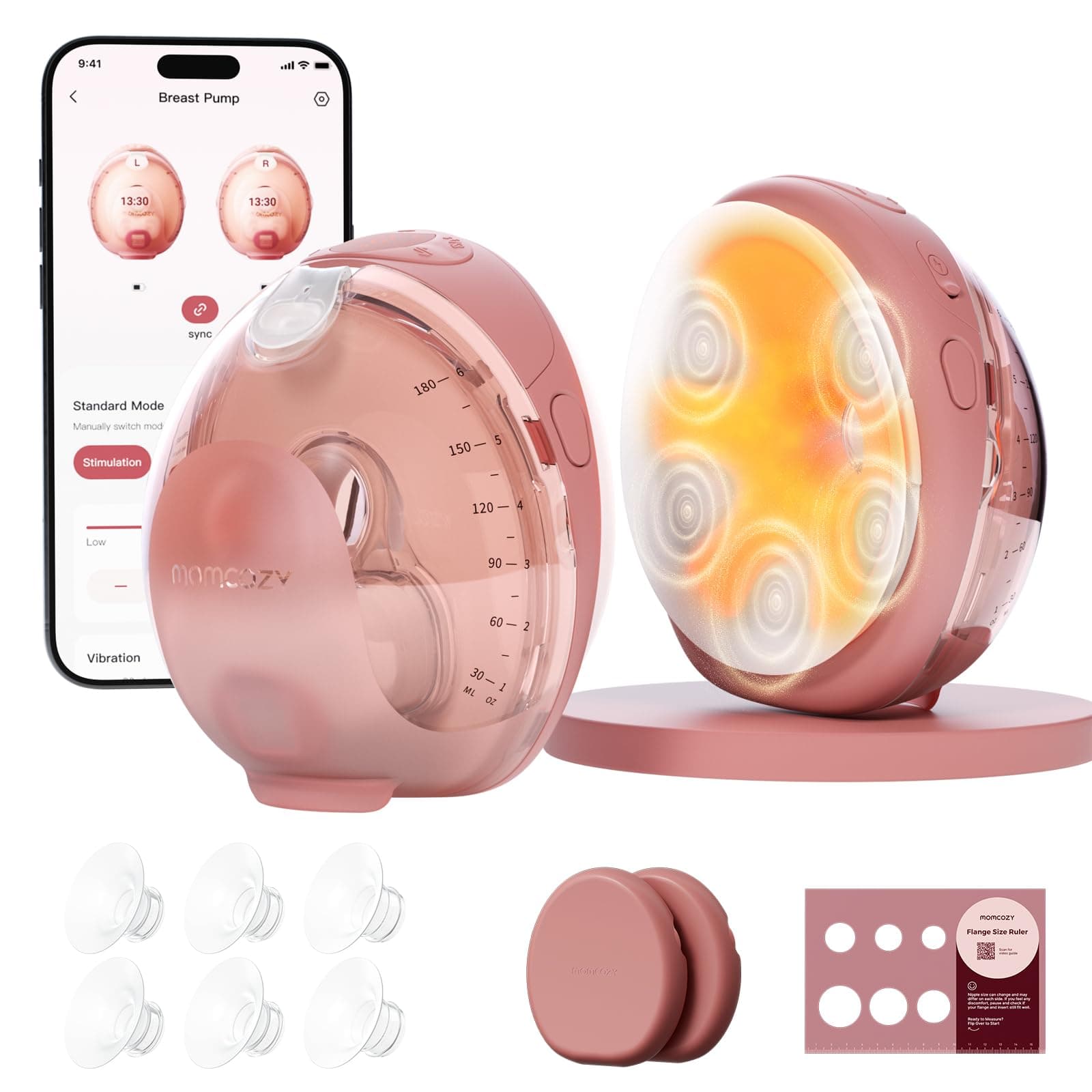 Momcozy Wellness 1 Warm-Massage Wearable Breast Pump