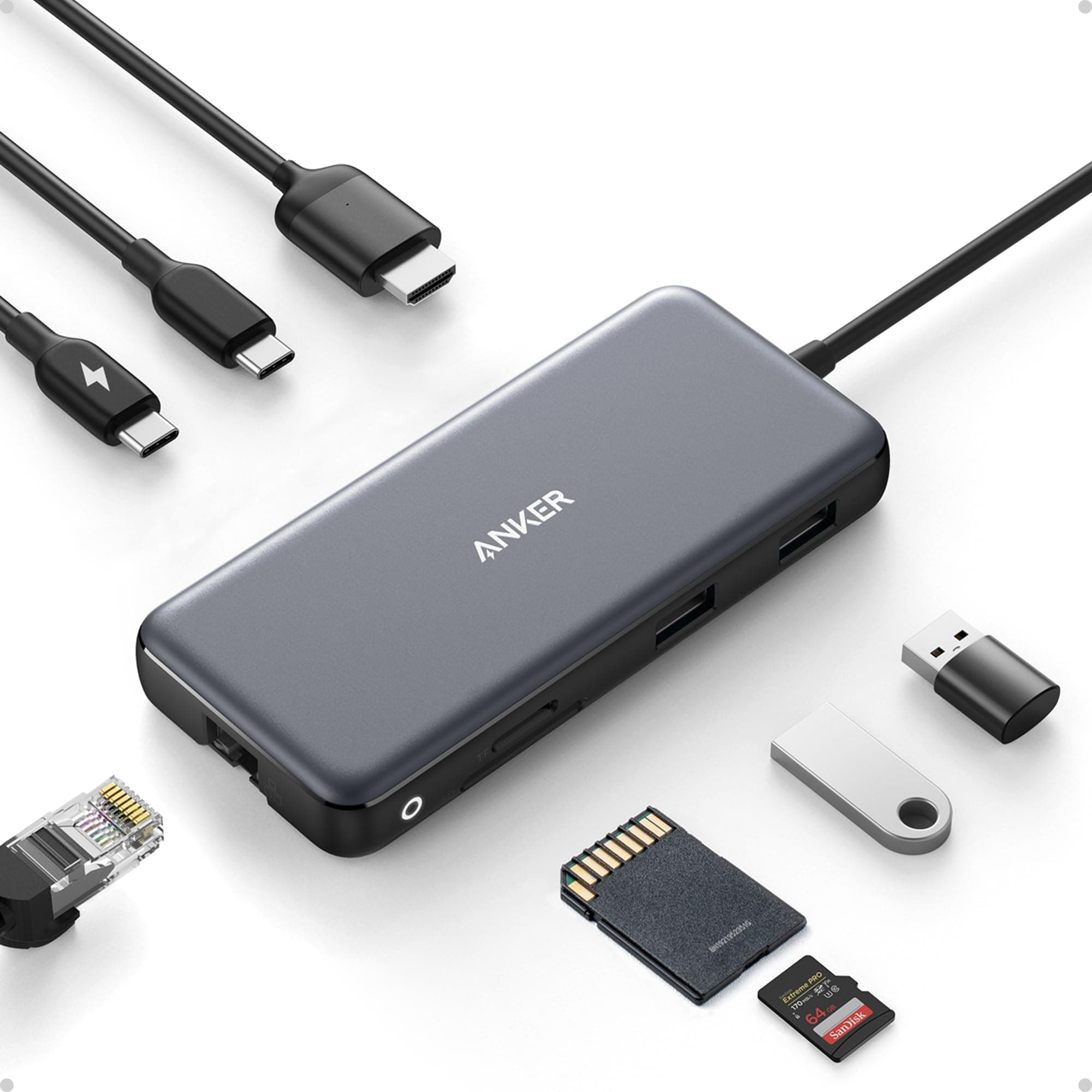 Anker 8-in-1 USB-C Hub with 4K@60Hz HDMI and Ethernet