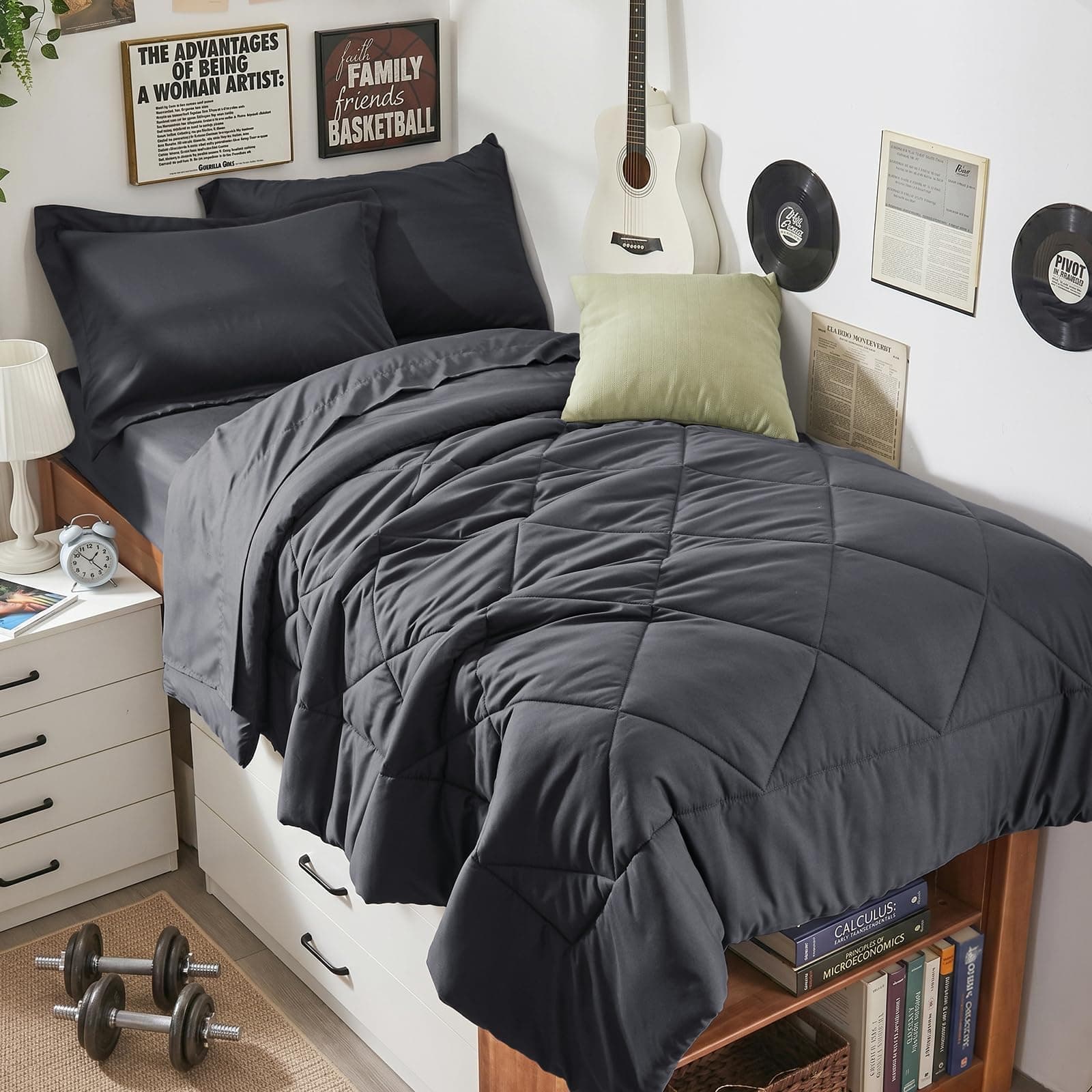 HEVUMYI Twin-XL 5-Piece Comforter Set