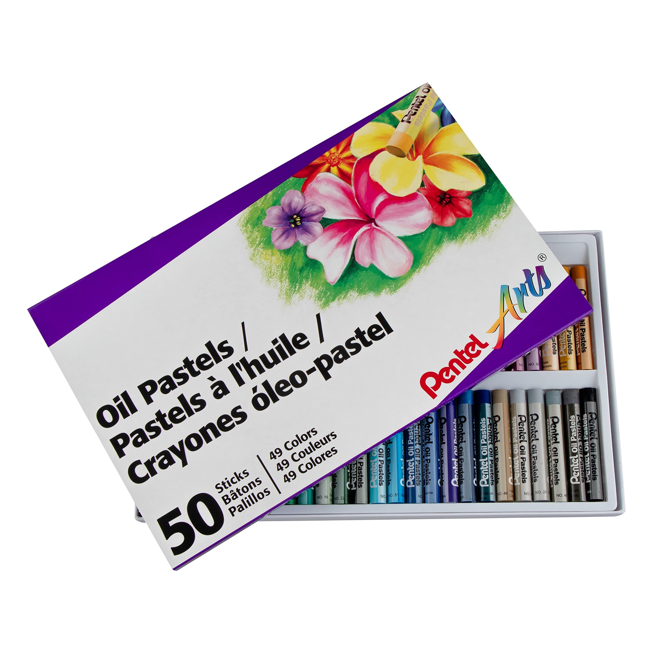 Pentel Oil Pastels, 50 Color Set (PHN-50)