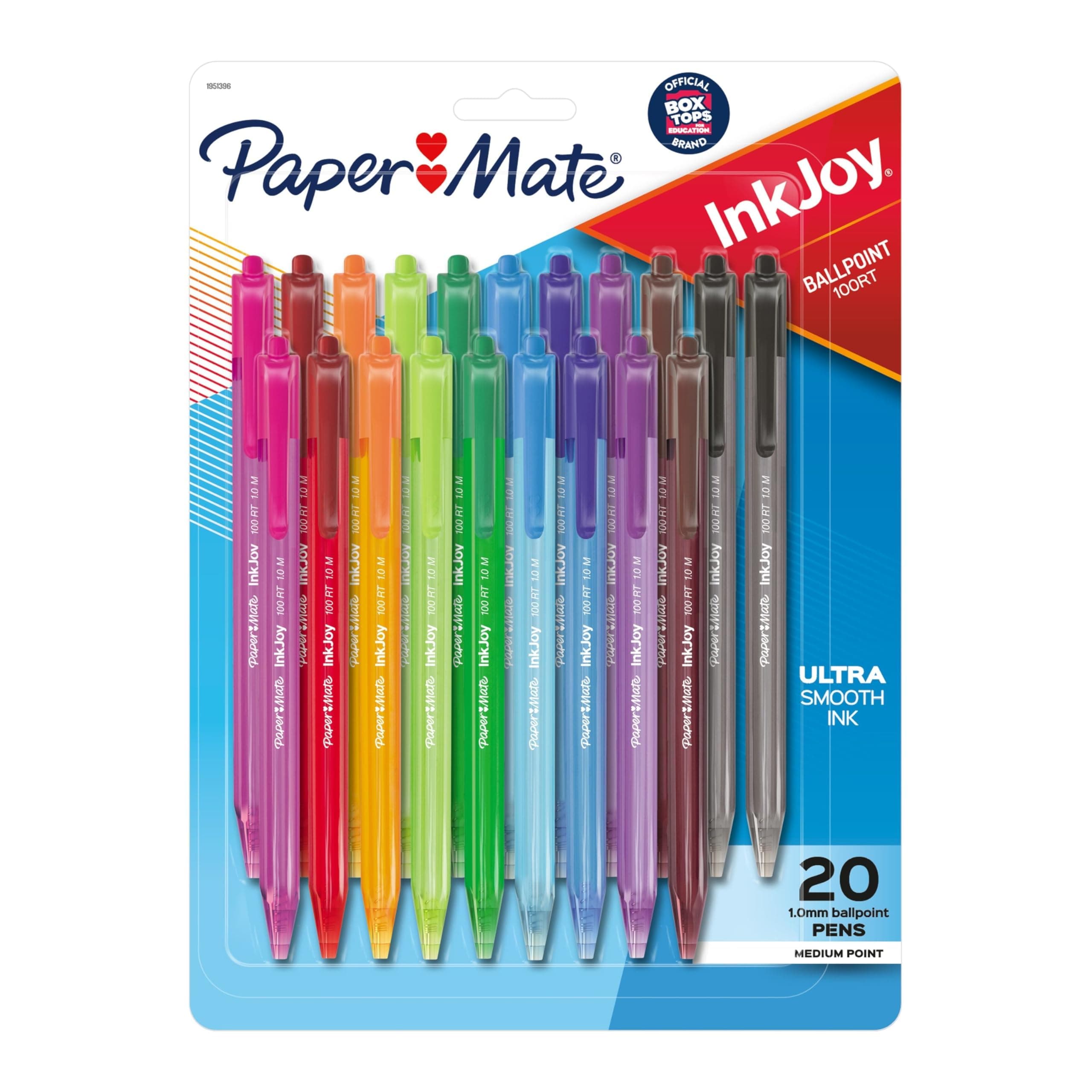 Paper Mate InkJoy 100RT Pens, 20-Count Assorted