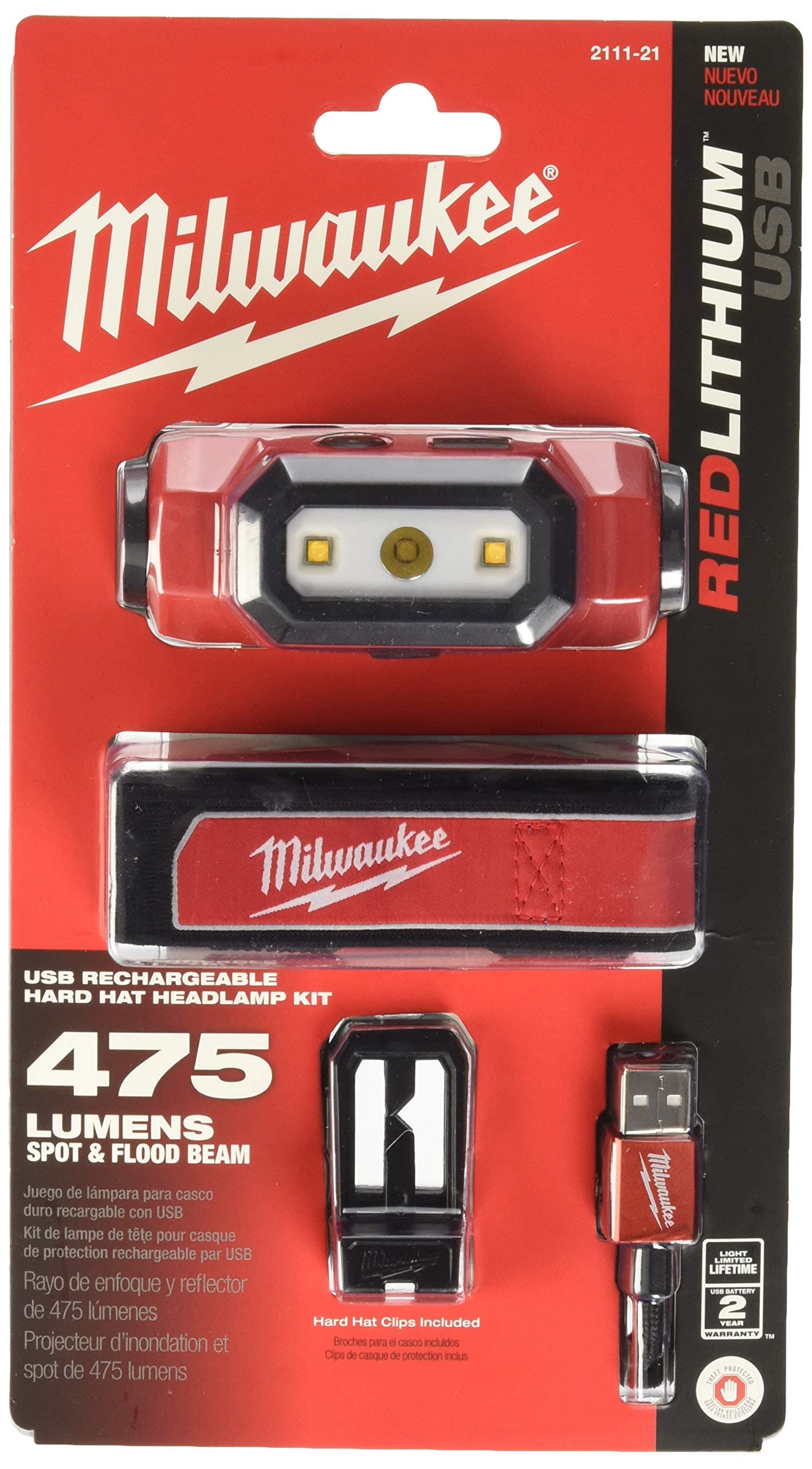 Milwaukee 2111-21 USB Rechargeable Headlamp
