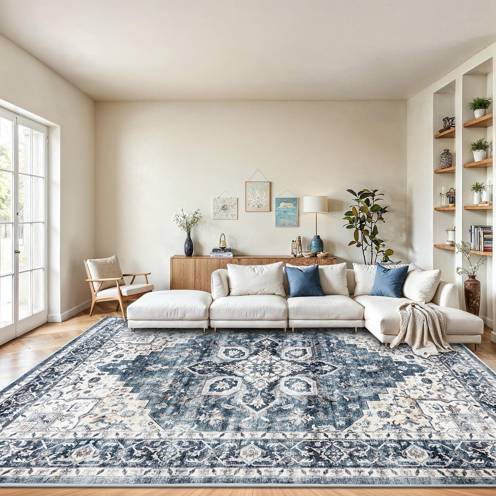 AMADA Homefurnishing 8x10 Washable Area Rug